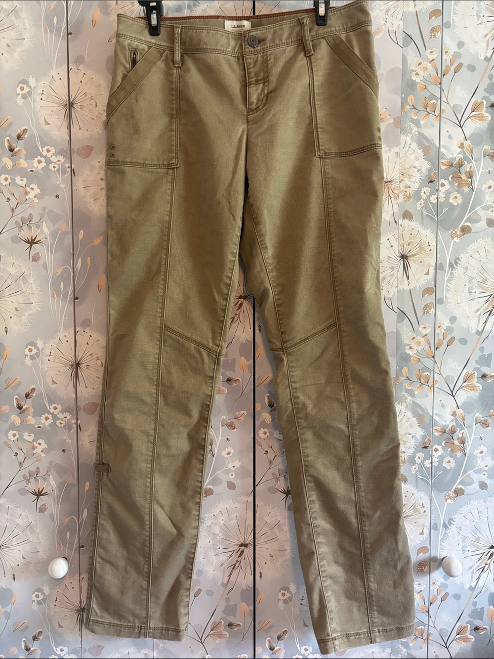 L.L. Bean Olive Green Straight-Leg Women's Pants